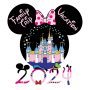 Family Trip Vacation Minnie Head 2024 Castle - Disney